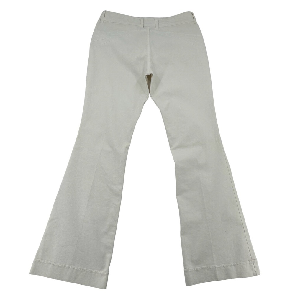 Joujou Off White Flare Leg Stretch Trouser Pants Low Rise Y2K Womens Size 7/8